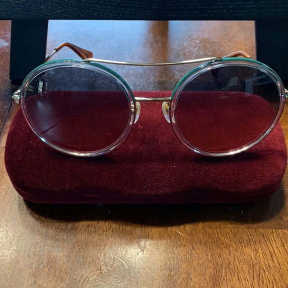 NWOT Authentic Gucci Gradient Round Glasses - Picture 4 of 12